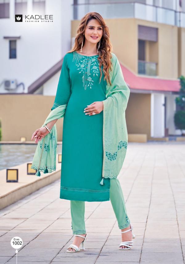 Kadlee Anupma Viscose Designer Kurti With Bottom Dupatta Collection